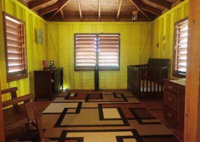 Bedroom 1. Pictured with crib. Can be configured per needs.