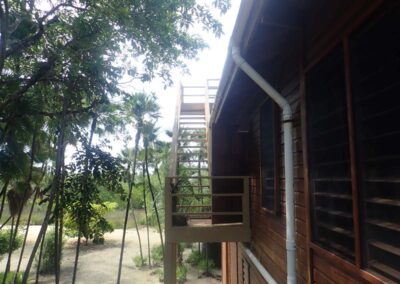 Stairs to roof deck